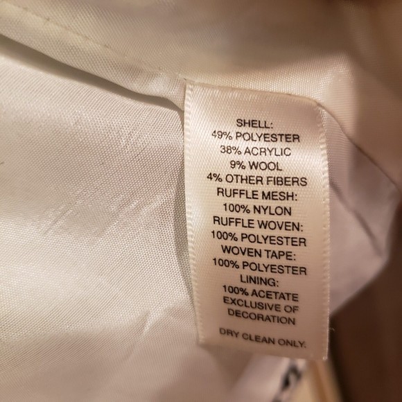 White House Black Market Houndstooth Blazer Chain Trim Hook Closure Size 4 - Picture 9 of 11